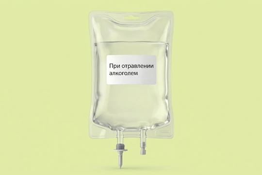 Пакет капельницы при отравлении алкоголем